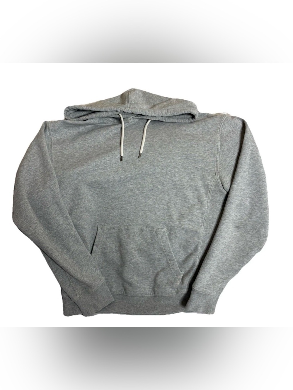 J.Crew Vintage Fleece Grey  Hoodie  Men's Size Small Pullover Navy Cotton